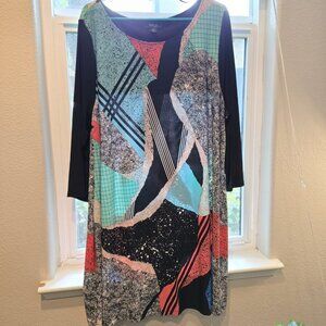 👗Style & Co Abstract Print Shift Dress